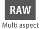 RAW įvairiais vaizdo santykiais